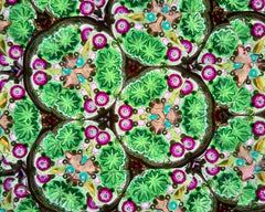 ROORKEE kaleidoscope color-filled glass beads on turning wheels.