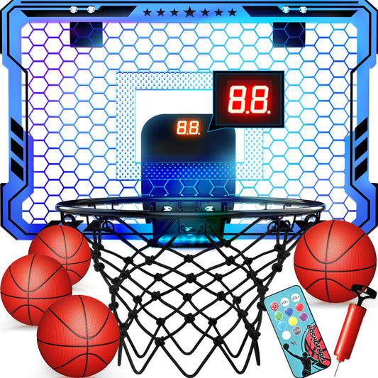 Ropoda indoor hoop with seven LED lights for vibrant, engaging play.