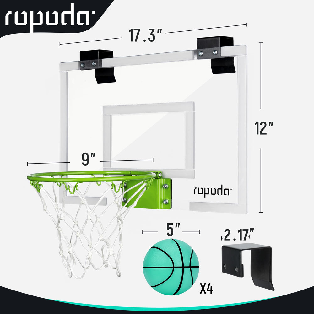 ROPODA mini basketball hoop rope and balls glow for low-light fun