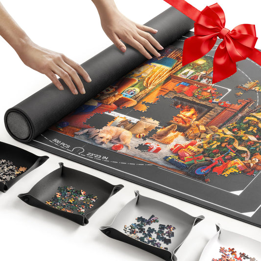 Ropoda puzzle mat rollup demonstrates easy storage and transport
