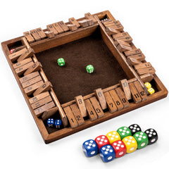 ropoda Shut The Box board with 12-number tiles for fast, engaging gameplay