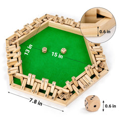 Ropoda Shut The Box felt pad reduces noise during play.