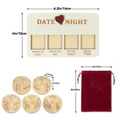 RORTUSAT date options dice reveal six activities to spark variety.