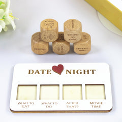 RORTUSAT Date Night Dice on a table sparks cozy ideas for two.