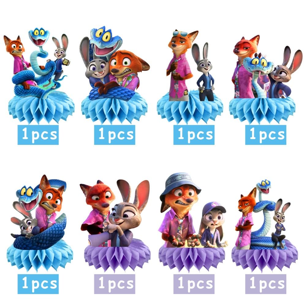 Rosdeer Zootopia double-side table decor enhances the themed centerpiece.