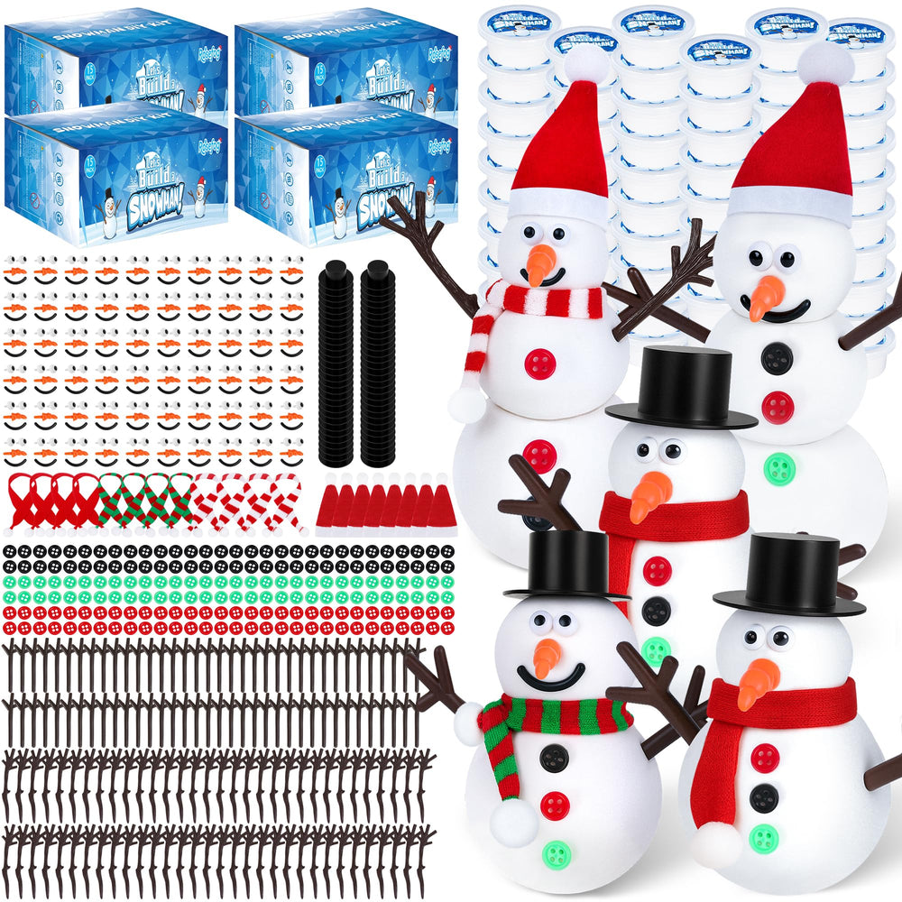 RoseFog Christmas clay pieces for snowman crafts, soft, kid-friendly materials for creative play.
