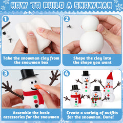 RoseFog snowman scarves complete outfits for cozy winter projects.