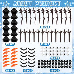 RoseFog snowman facial accessories for imaginative play