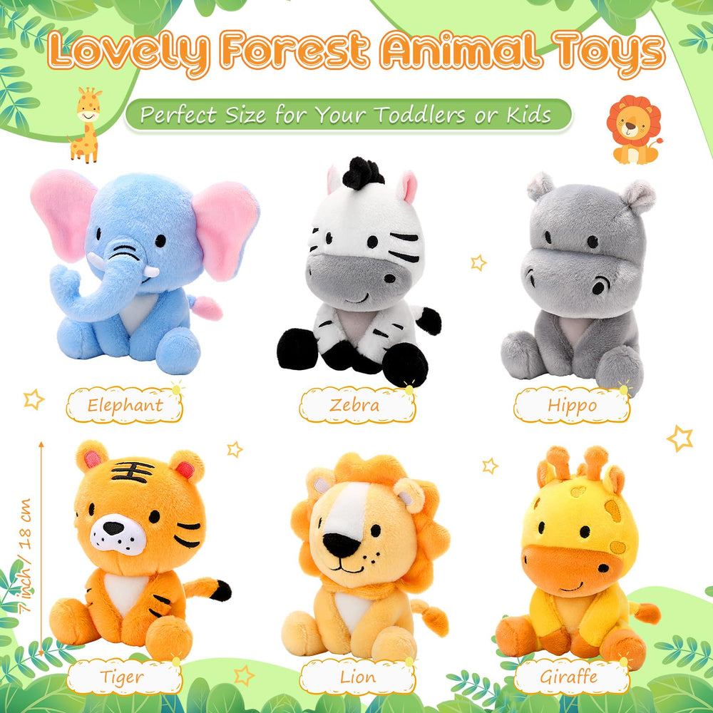 RoundFunny elephant plush 7in, portable travel companion for kids.