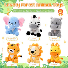 RoundFunny elephant plush 7in, portable travel companion for kids.