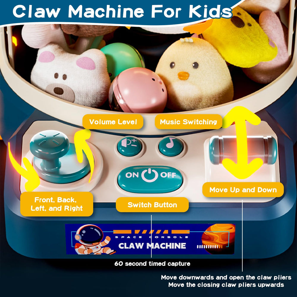 ROUSKY space-themed claw machine adds colorful decor to a playroom.