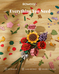 Rowood 3D artificial flower can be displayed as a centerpiece