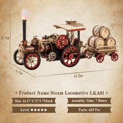 Rowood 3D puzzle assembly parts image emphasizes laser-cut precision and quality pieces
