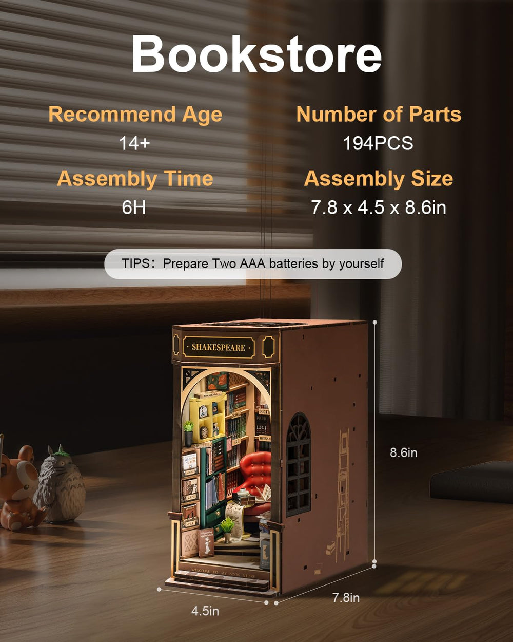 Rowood Book Nook Kit dividers and inserts ease assembly