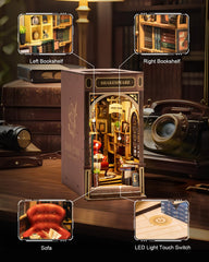 Rowood Book Nook Kit lighting emits ambient glow for ambiance