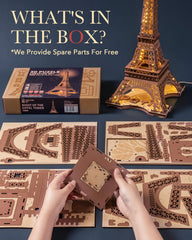 Rowood Eiffel Tower adult-friendly build boosts creativity and focus during DIY.