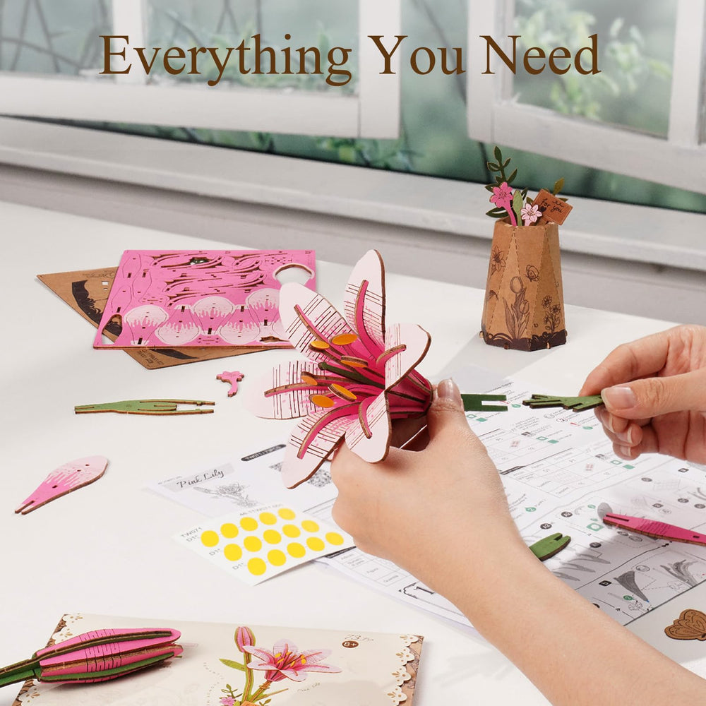 Rowood family crafting session shows bonding through creative DIY florals