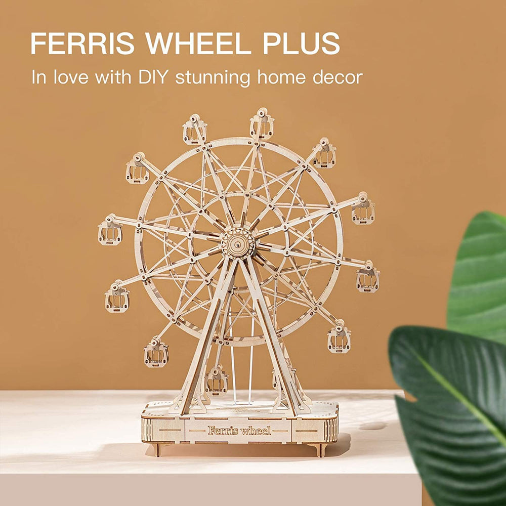 Rowood Ferris Wheel laser-cut edges highlight craftsmanship for display