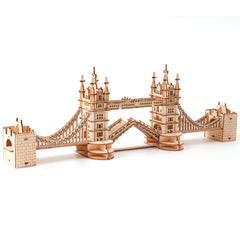 Rowood London Tower Bridge puzzle box top, ready for display