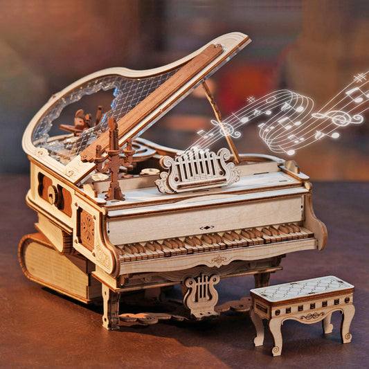 Rowood Magic Piano assembly steps reveal intricate gears for a satisfying build.