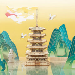 Rowood pagoda home decor display idea with elegant temple aesthetic