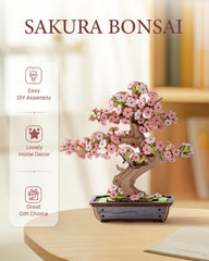 Rowood Sakura Bonsai petals detail highlights delicate blossoms in the model.