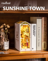 Rowood Sunshine Town dusk view with warm tones and miniature streets