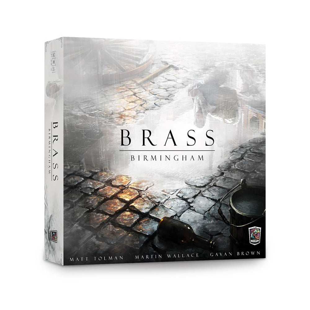Roxley Games Brass: Birmingham resource cubes illustrate costs and supply tracks for decision making.