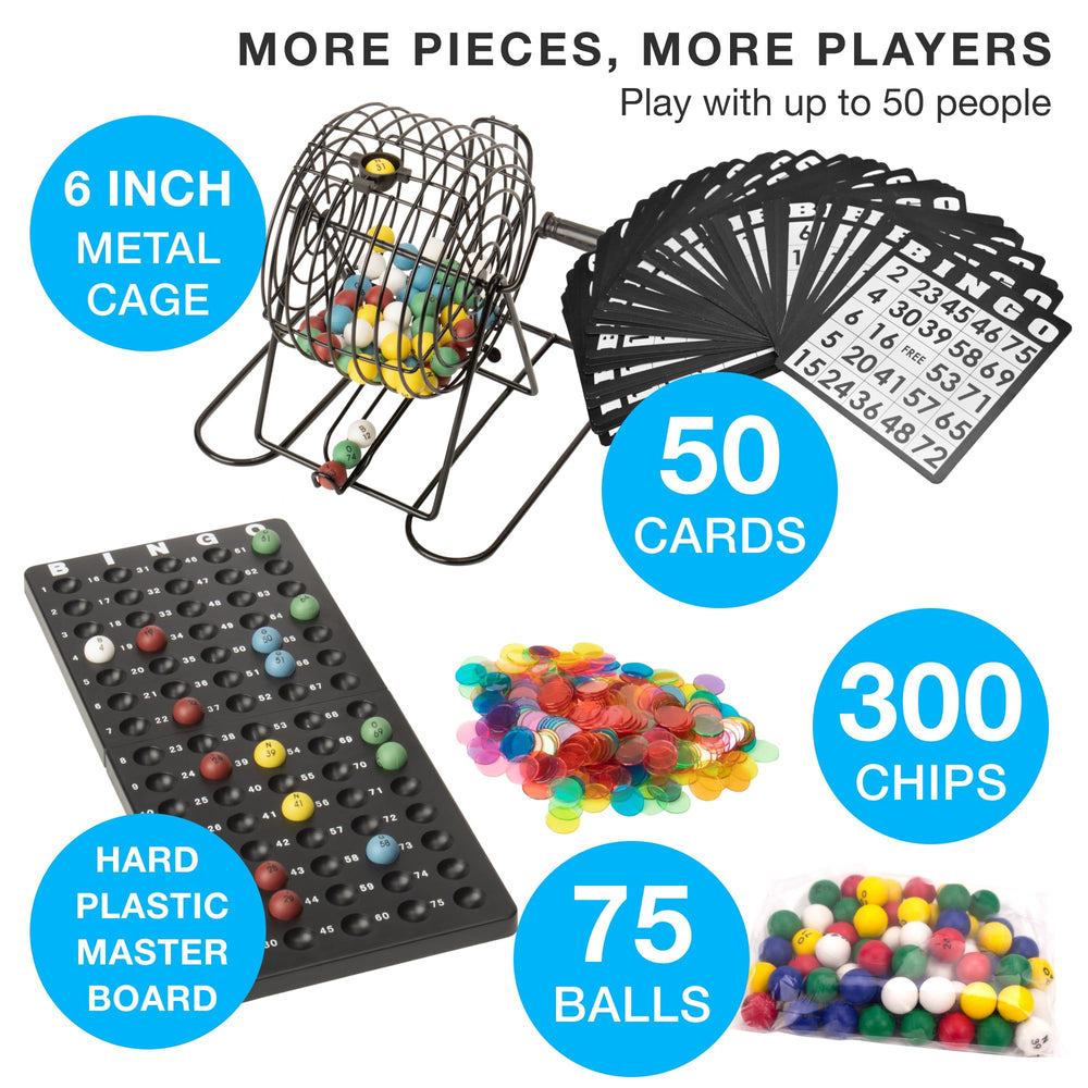 Royal Bingo Supplies jumbo balls, 75 high-contrast numbers, easy visibility for larger groups.