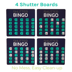 Royal Bingo Supplies sliding-window cards for easy tracking during games.
