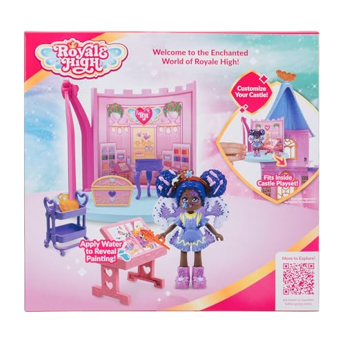 Royale High Art Class Playset heart table features chic, decorative detail.