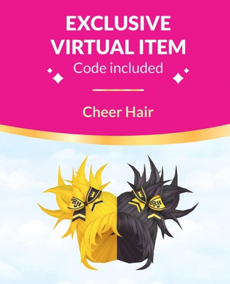 Cheerleading accessory set for Royale High with outfits, shoes, and wigs