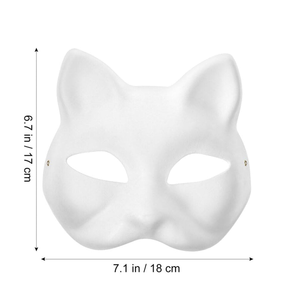 RQPQBO Therian mask with DIY coloring surface for projects