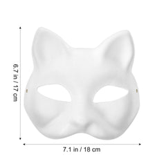 RQPQBO Therian mask with DIY coloring surface for projects