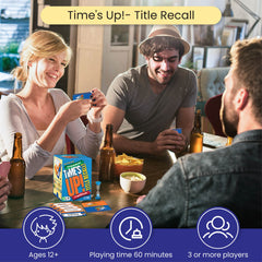 R&R Games Time's Up! Title Recall family game night creates shared fun.