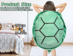 Rruonshully plush turtle shell used for dress-up fun by adults.
