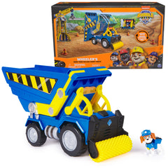 Rubble and Crew Bark Yard Dump Truck with Wheeler figure for imaginative play.
