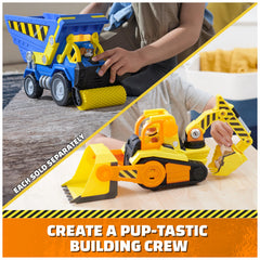 Collectible Rubble and Crew toy set with truck and Wheeler figure.