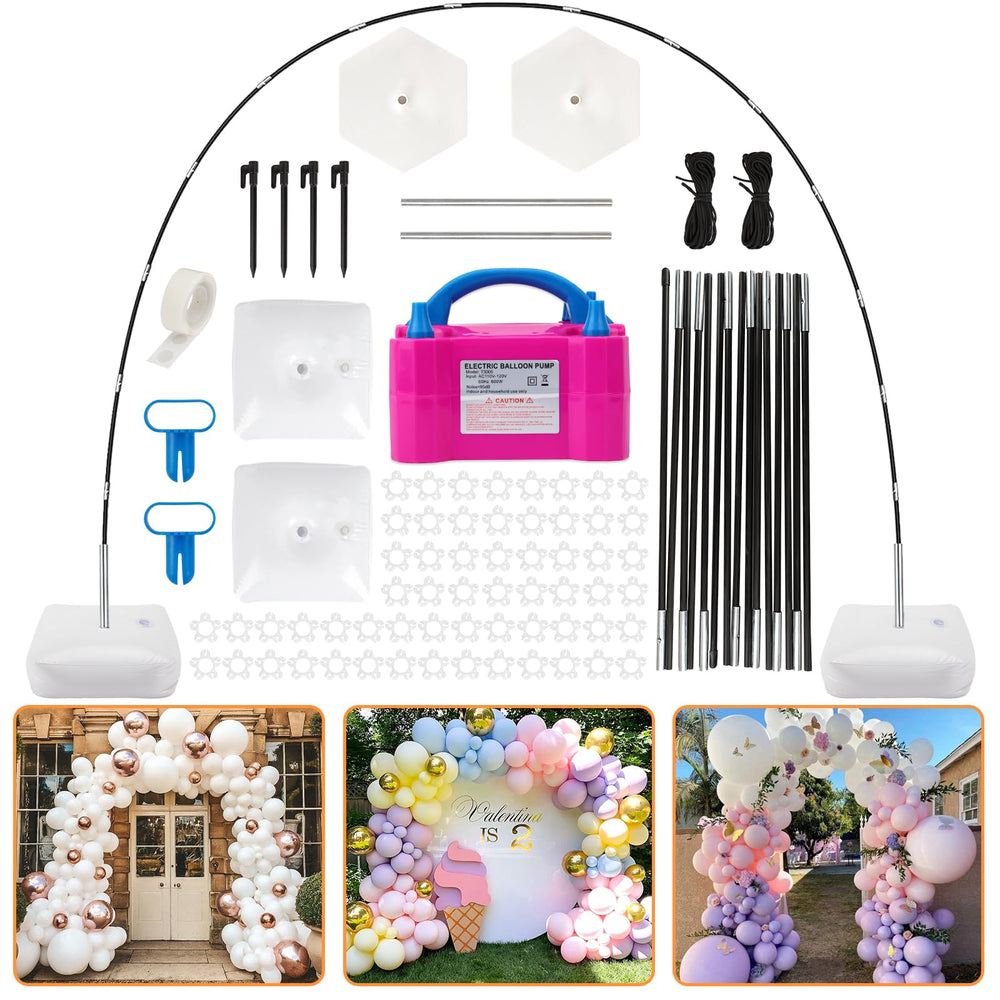 RUBFAC balloon arch kit stand assembly for quick, dramatic party entrances.