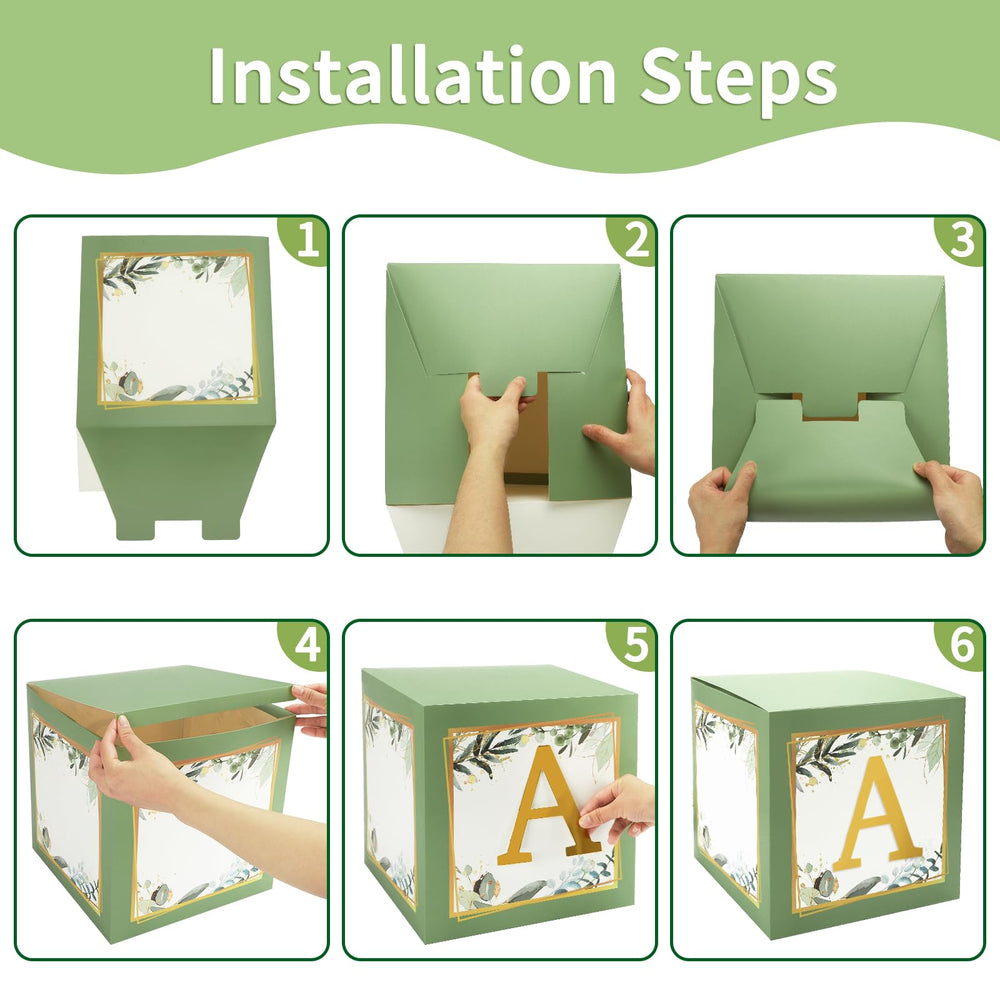 RUBFAC sage green boxes feature heart symbol for a playful touch.