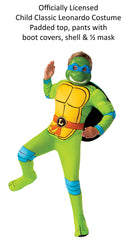 Rubies Leonardo half mask highlights authentic blue bandana for imaginative role-play