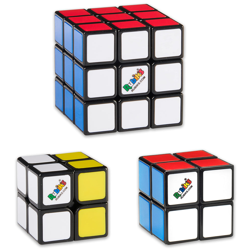 Packaging for Rubik’s Learn to Solve Bundle shows beginner cubes for easy at-home practice.