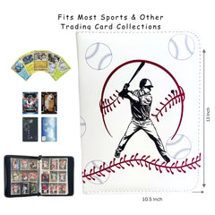 Rucher binder interior with 900 pockets keeps cards organized and accessible.