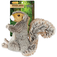 Ruffin' It Woodlands large plush squirrel toy for dogs with soft fur