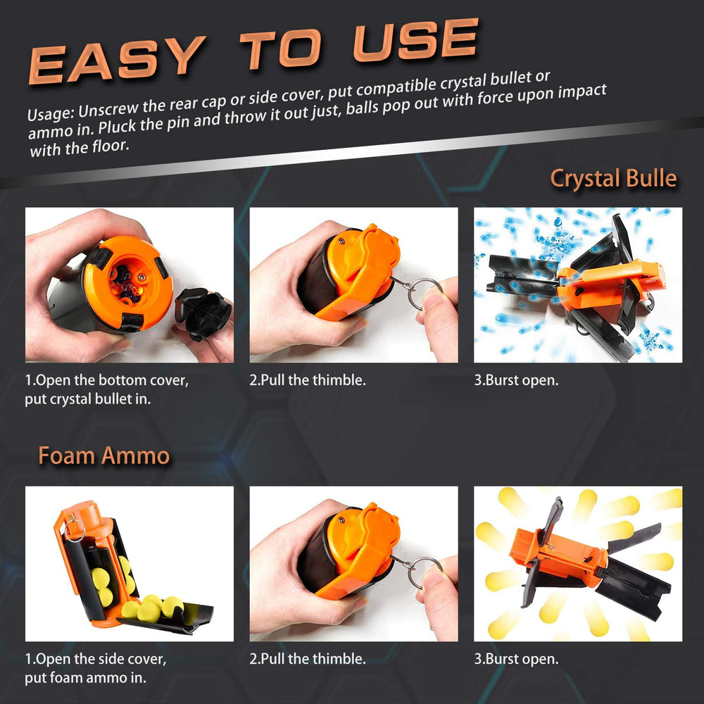 Ruibytree 60-round refill pack shown with the bomb toy