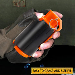 Compact toy size shown at 5 by 2.4 by 2.4 inches.