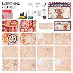 RUIFAM wooden puzzle mortise-and-tenon design enables glue-free build.