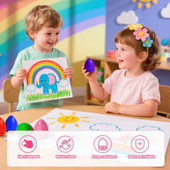 RuiHawk Egg Crayons includes 150 printable pages for offline creativity.