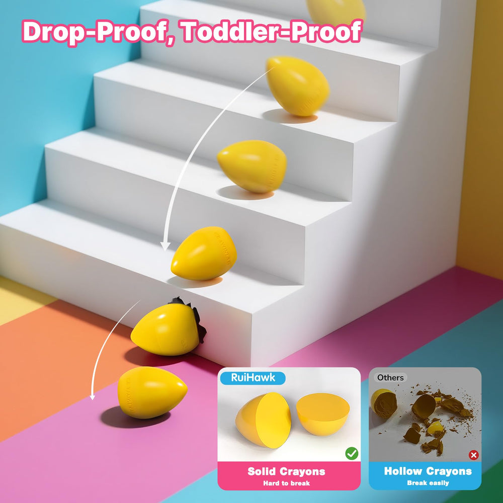 RuiHawk Egg Crayons gift-ready box for celebrations.