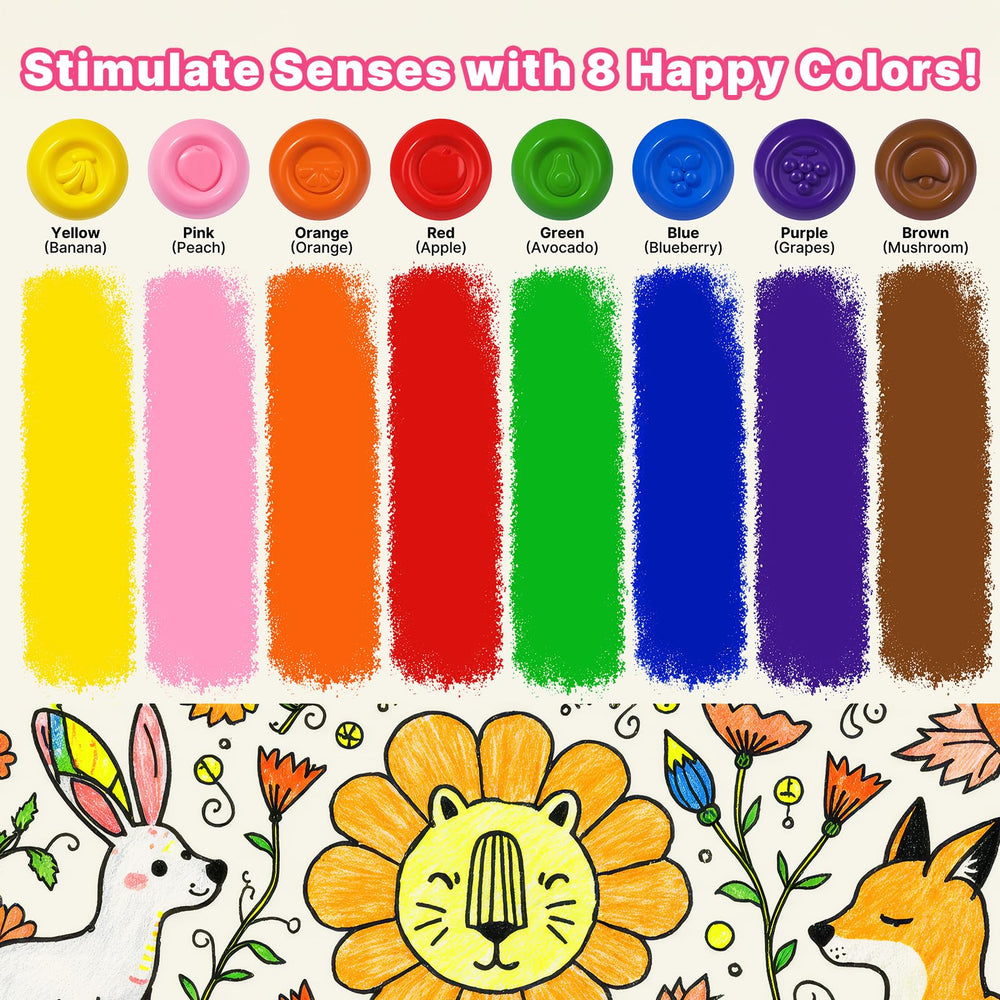 RuiHawk Egg Crayons are washable and non-toxic for easy cleanup.